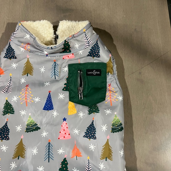 Dog Winter Vest with Forest Print - Picture 2 of 4